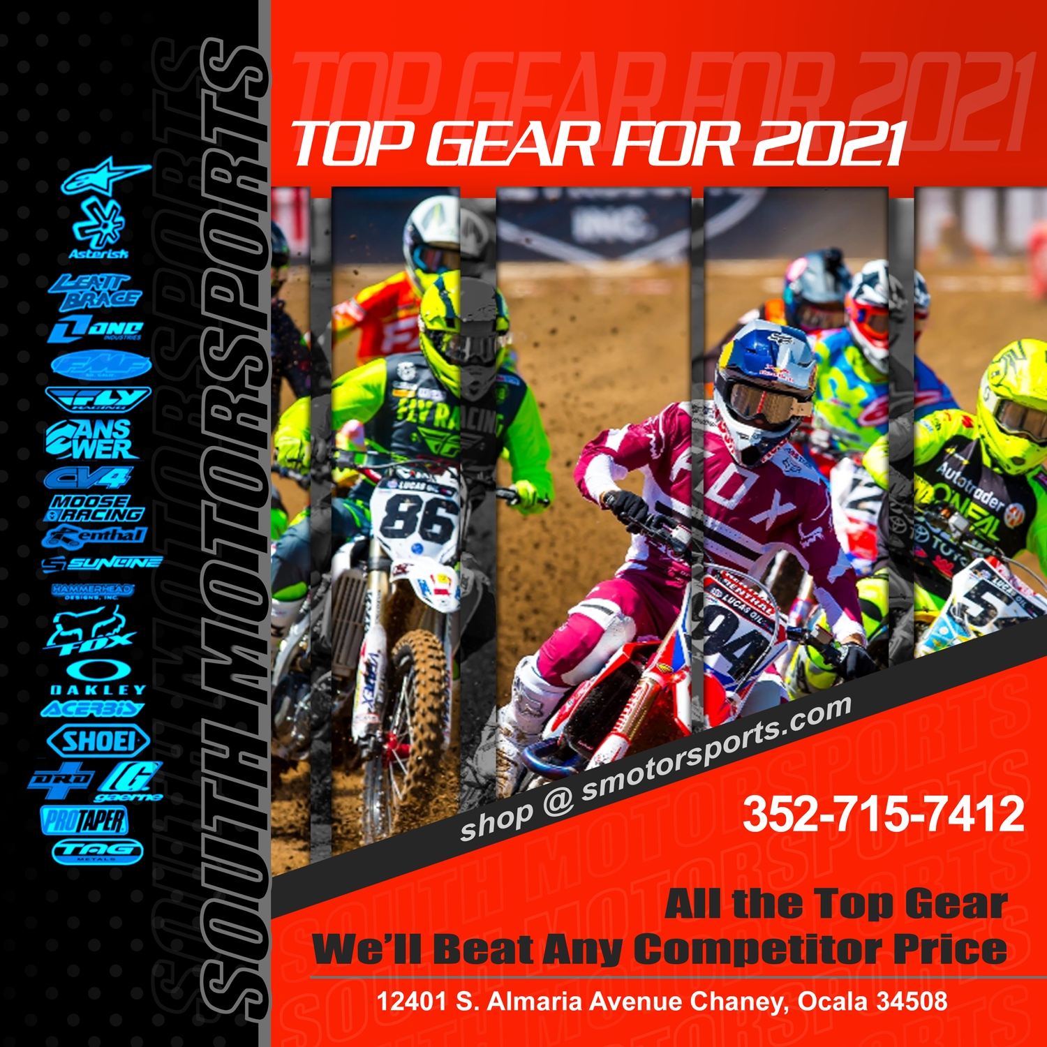 South Motorsports Motorsports Retail advertising design concept by OptGraphics