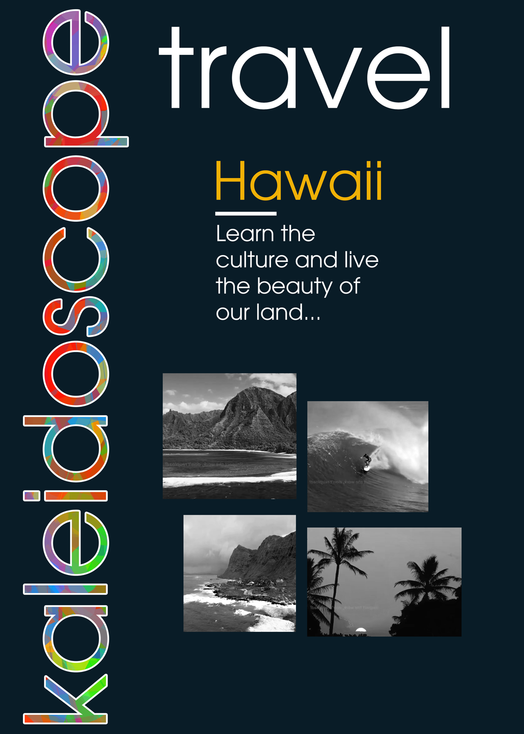 Kaleidoscope Travel – Hawaii Travel & Tourism advertising design concept by OptGraphics