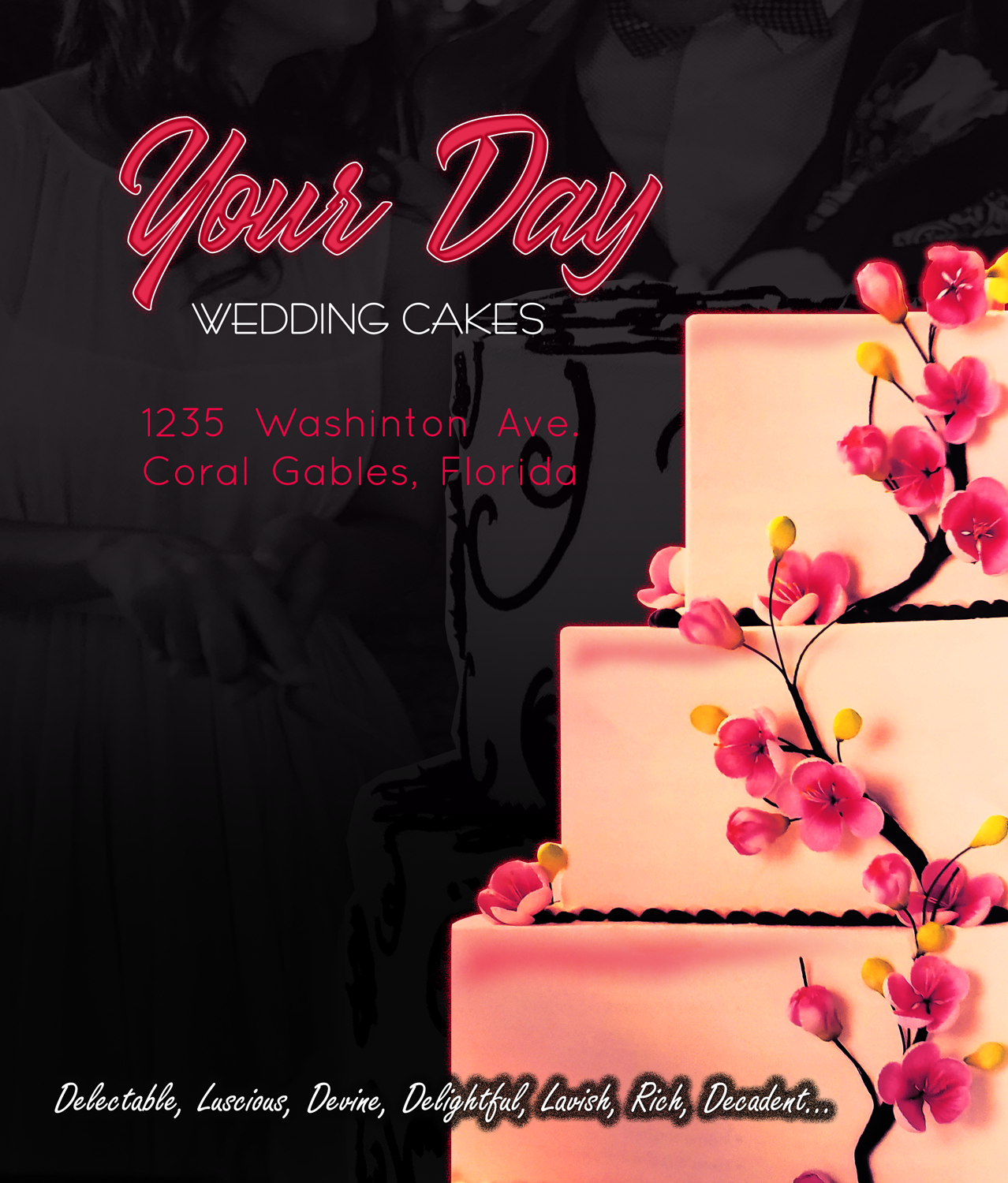 Your Day Wedding Cakes Wedding & Specialty Bakery advertising design concept by OptGraphics